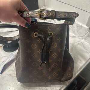 Monogram Fashion leather Bucket Bag
